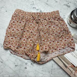 Gap Floral Print Tassel Tie-Front Fluid Shorts XS